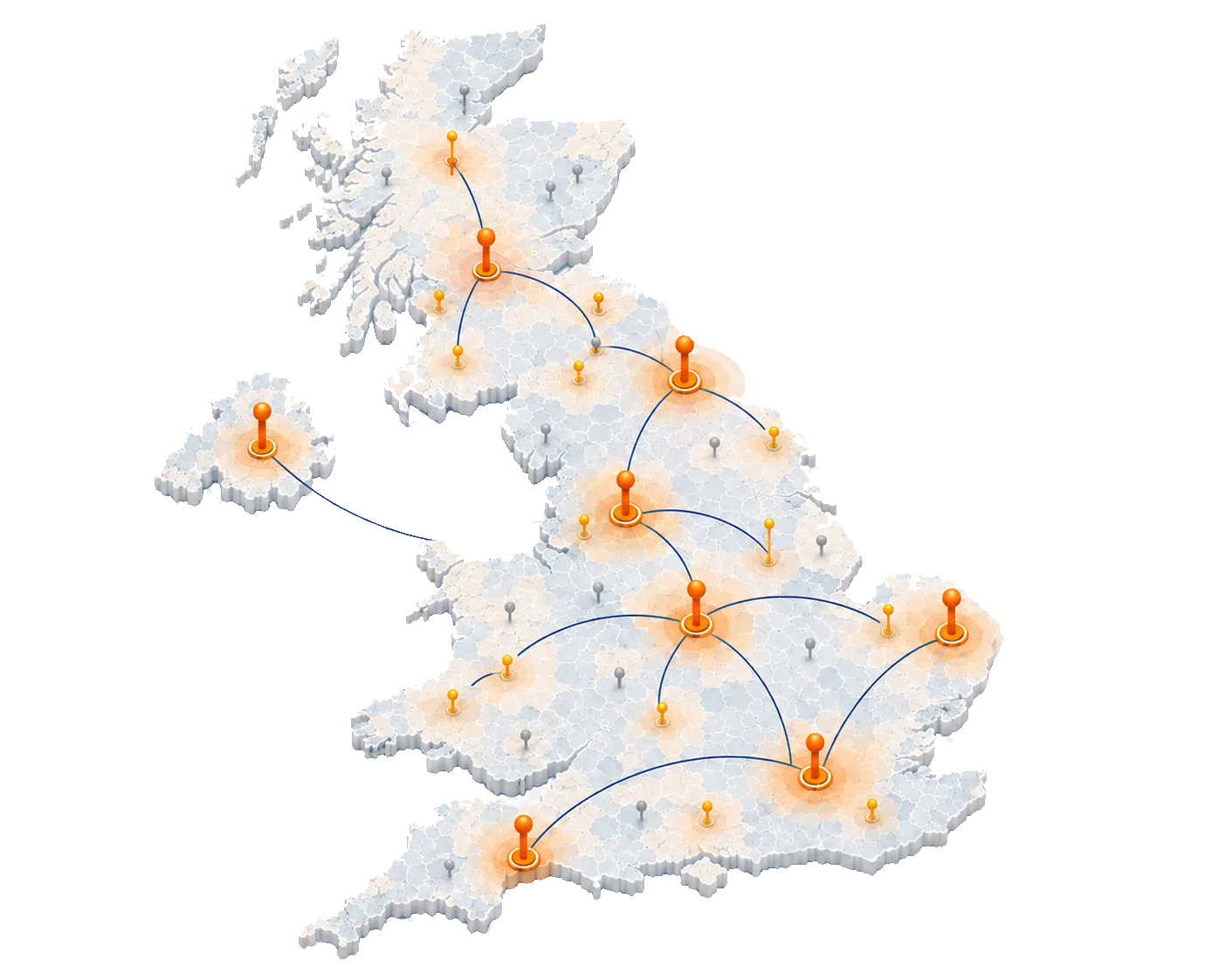 QUEST UK network optimisation map